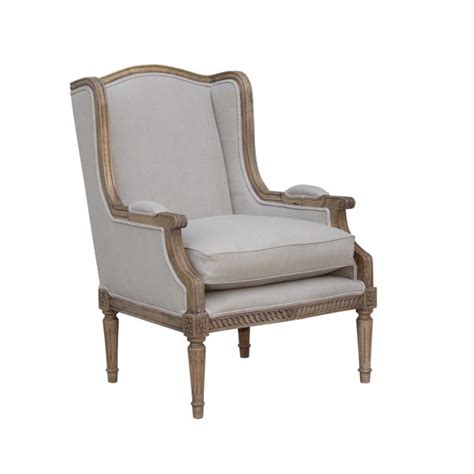 celine linen wingback chair natural|linen wingback chairs.